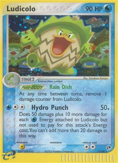 Ludicolo trading card from Sandstorm Ludicolo - Sandstorm Pokémon trading card