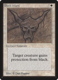 Black Ward - Beta Edition (LEB) #5 - Uncommon Magic: The Gathering Trading Card