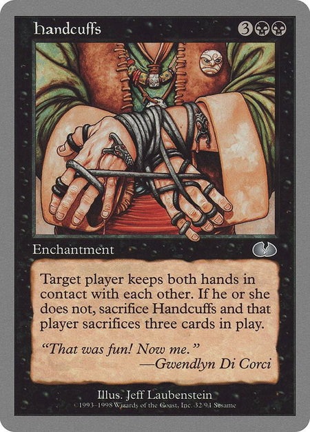 Handcuffs - Unglued Magic: The Gathering trading card