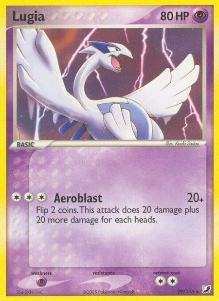 Lugia - Unseen Forces Pokémon trading card