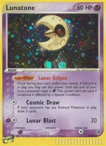 Lunatone - Sandstorm (SS) #8/100 - Holo Rare Pokémon Trading Card
