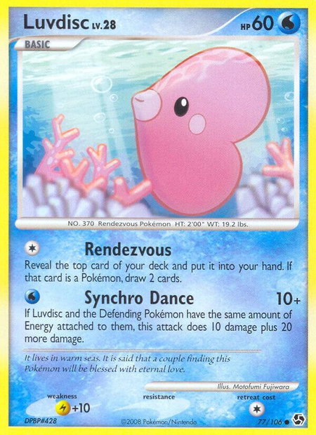Luvdisc - Great Encounters Pokémon trading card
