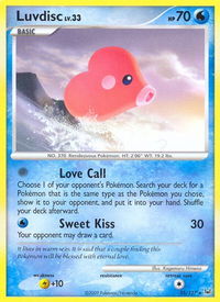 Luvdisc - Platinum (PL) #35/127 - Rare Pokémon Trading Card