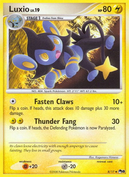 Luxio - POP Series 8 Pokémon trading card