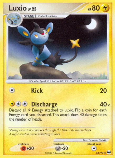 Luxio trading card from Arceus Luxio - Arceus Pokémon trading card