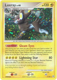 Luxray - Diamond and Pearl (DP) #7/130 - Holo Rare Pokémon Trading Card