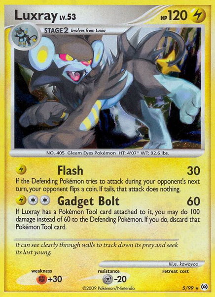 Luxray trading card from Arceus Luxray - Arceus Pokémon trading card
