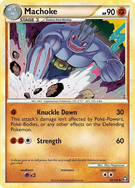 Machoke - Triumphant Pokémon trading card