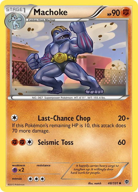 Machoke - Plasma Blast Pokémon trading card