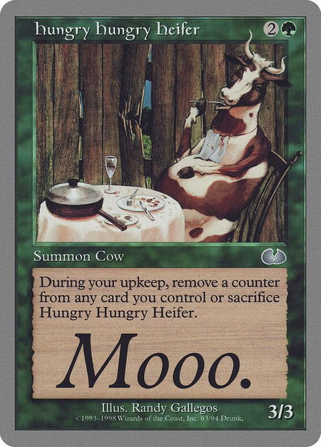 Hungry Hungry Heifer - Unglued Magic: The Gathering trading card
