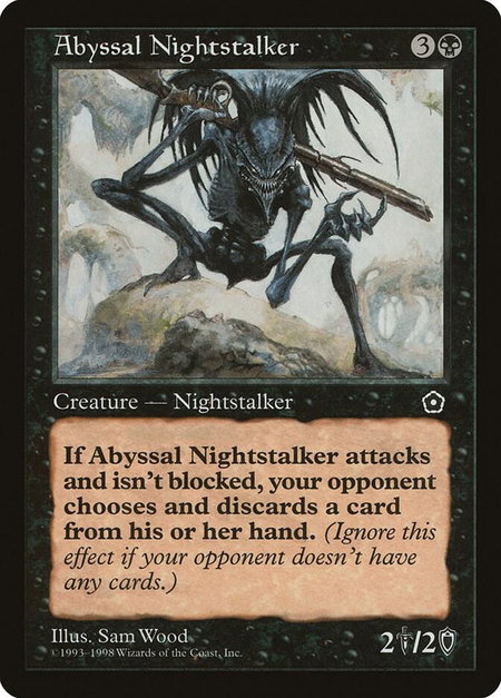 Abyssal Nightstalker - Portal Second Age Magic: The Gathering trading card