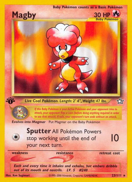 Magby - Neo Genesis Pokémon trading card