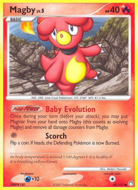 Magby - Mysterious Treasures Pokémon trading card