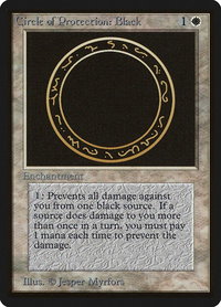 Circle of Protection: Black - Beta Edition (LEB) #10 - Common Magic: The Gathering Trading Card