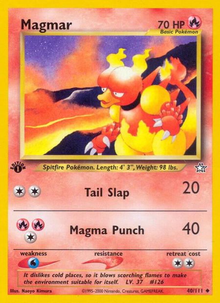 Magmar - Neo Genesis Pokémon trading card