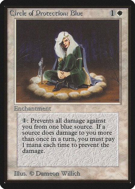 Circle of Protection: Blue - Beta Edition Magic: The Gathering trading card
