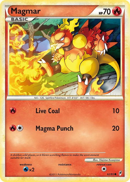 Magmar trading card from Call of Legends Magmar - Call of Legends Pokémon trading card