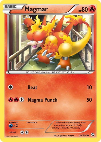 Magmar - Dragons Exalted Pokémon trading card