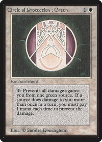 Circle of Protection: Green - Beta Edition (LEB) #12 - Common Magic: The Gathering Trading Card