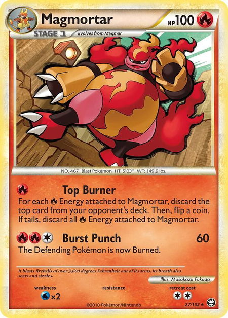Magmortar - Triumphant Pokémon trading card