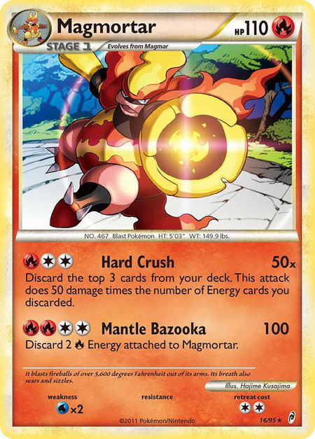 Magmortar trading card from Call of Legends Magmortar - Call of Legends Pokémon trading card