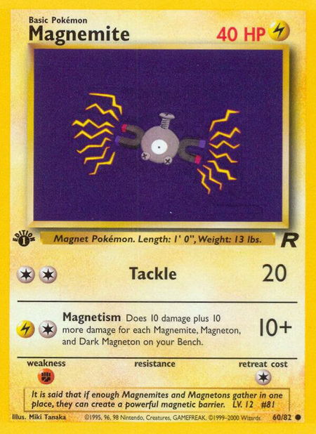 Magnemite - Team Rocket Pokémon trading card