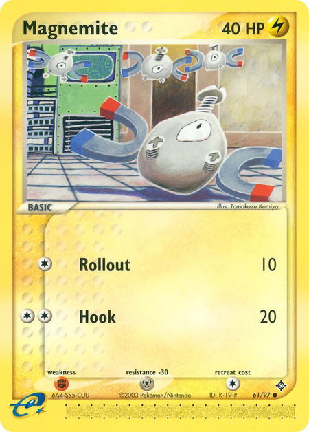 Magnemite - 61/97 trading card from Dragon Magnemite - 61/97 - Dragon Pokémon trading card