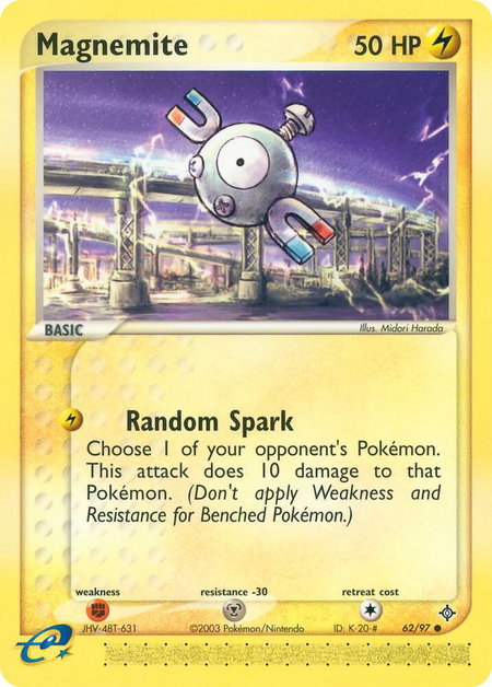 Magnemite - 62/97 trading card from Dragon Magnemite - 62/97 - Dragon Pokémon trading card
