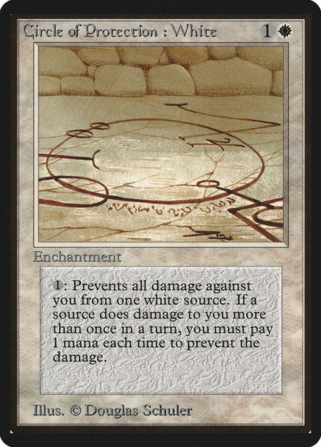 Circle of Protection: White - Beta Edition Magic: The Gathering trading card
