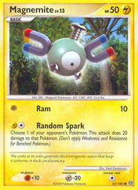 Magnemite (67) - Stormfront (SF) #67/100 - Common Pokémon Trading Card