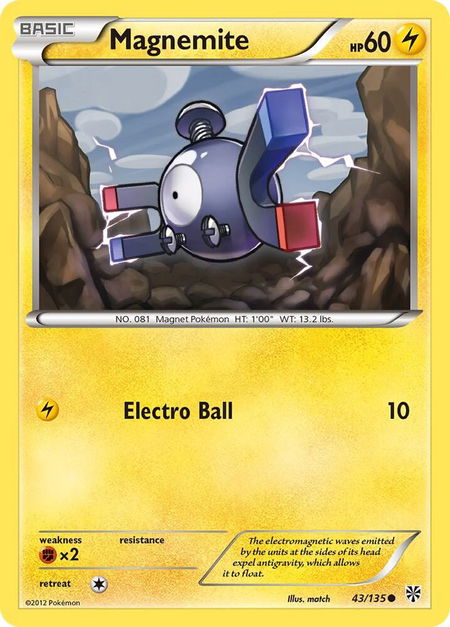 Magnemite (43) - Plasma Storm Pokémon trading card