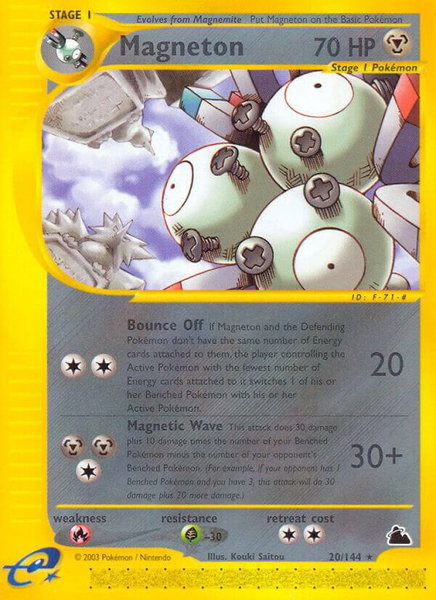 Magneton (20) - Skyridge Pokémon trading card