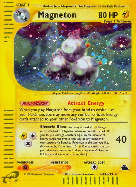 Magneton (H18) - Skyridge Pokémon trading card