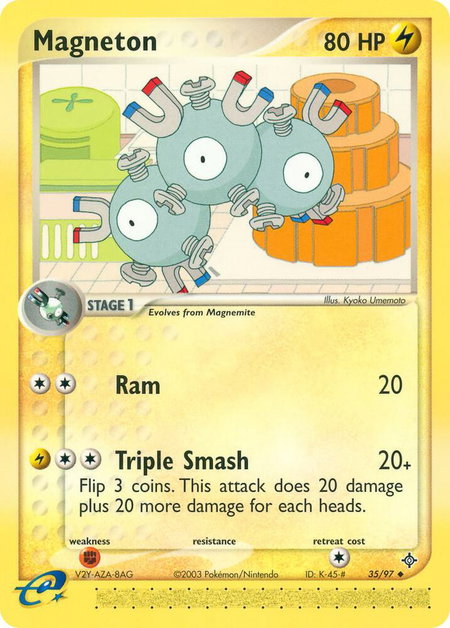 Magneton - 35/97 - Dragon Pokémon trading card