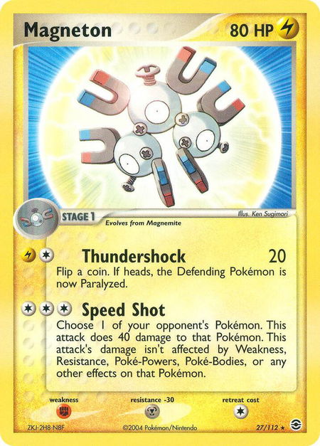 Magneton - FireRed & LeafGreen Pokémon trading card