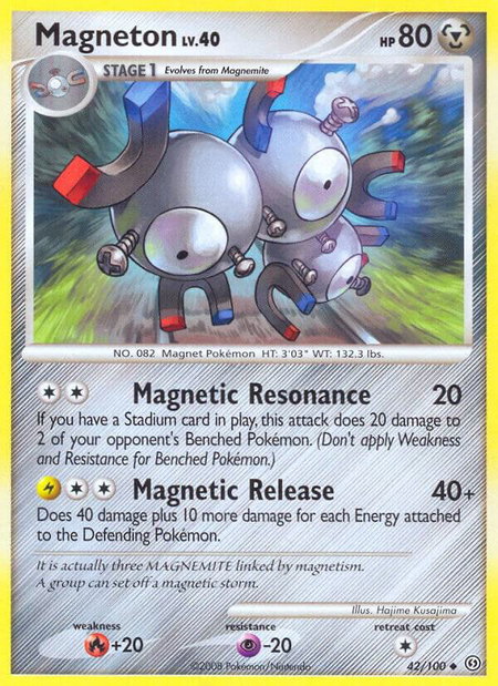 Magneton (42) - Stormfront Pokémon trading card