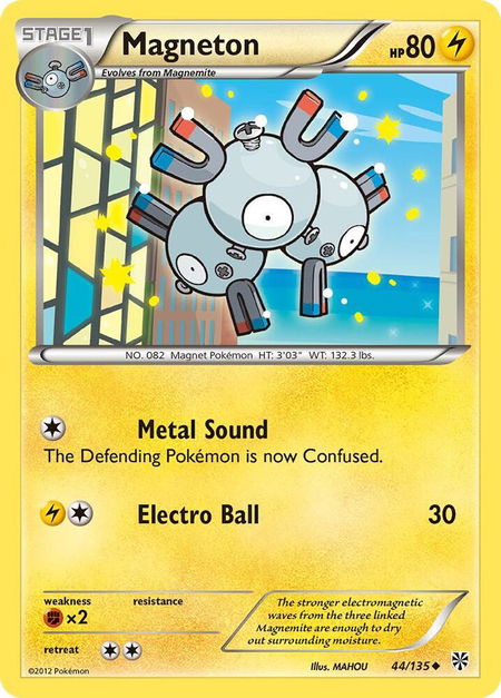 Magneton (44) - Plasma Storm Pokémon trading card