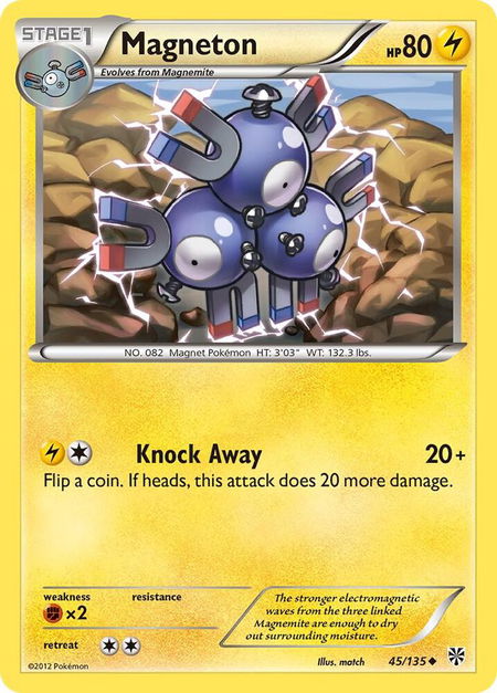Magneton (45) - Plasma Storm Pokémon trading card