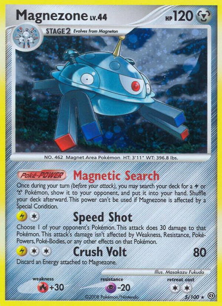 Magnezone (5) trading card from Stormfront Magnezone (5) - Stormfront Pokémon trading card