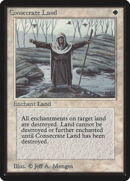 Consecrate Land - Beta Edition Magic: The Gathering trading card
