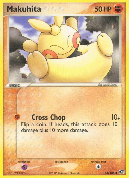 Makuhita trading card from Emerald Makuhita - Emerald Pokémon trading card