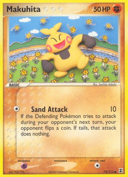 Makuhita trading card from Delta Species Makuhita - Delta Species Pokémon trading card