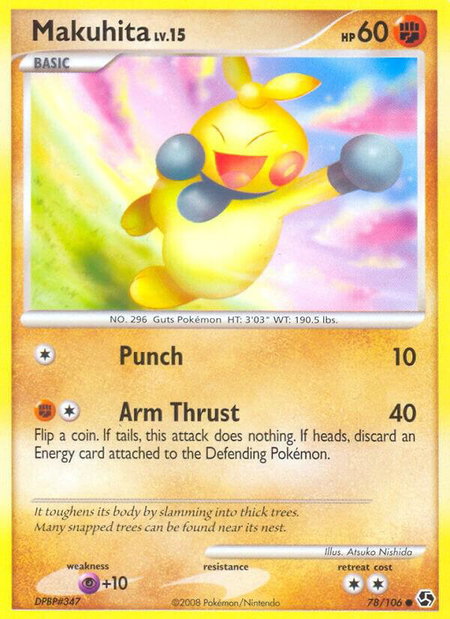 Makuhita - Great Encounters Pokémon trading card