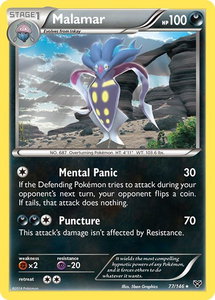 Malamar (77) - XY Base Set (XY) #77/146 - Rare Pokémon Trading Card