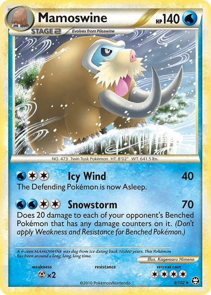 Mamoswine trading card from Triumphant Mamoswine - Triumphant Pokémon trading card