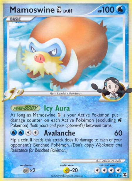 Mamoswine GL - Rising Rivals Pokémon trading card