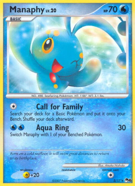 Manaphy - POP Series 6 Pokémon trading card