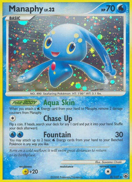 Manaphy trading card from Majestic Dawn Manaphy - Majestic Dawn Pokémon trading card