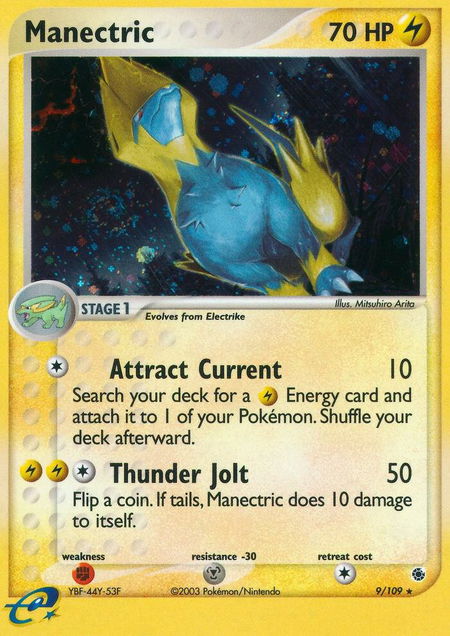 Manectric - 9/109 - Ruby and Sapphire Pokémon trading card