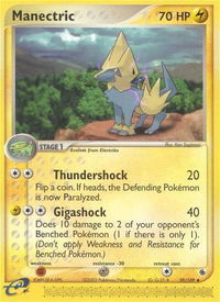 Manectric - 39/109 - Ruby and Sapphire (RS) #39/109 - Uncommon Pokémon Trading Card